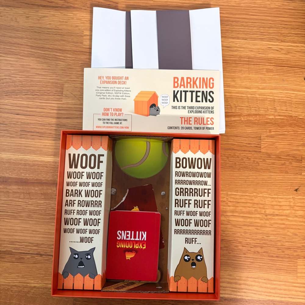 Exploding Kittens Card Game Party Pack and Barking Kittens Expansion Pack Bundle - Picture 6 of 7